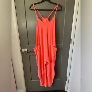 XS free people hot watermelon hot shot onesie